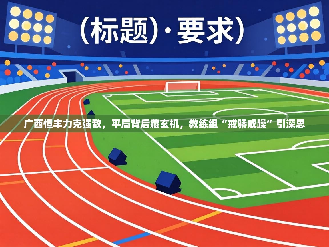 广西恒丰力克强敌，平局背后藏玄机，教练组“戒骄戒躁”引深思  第1张